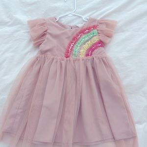 Little girls rainbow tulle dress size 4T